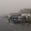 18 samochodów zderzyło się w sobotę rano na drodze S51 pomiędzy Olsztynkiem a Olsztynem.