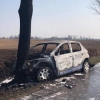 Na drodze niedaleko Olecka doszczętnie spłonął samochód.
