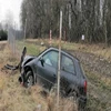 Pijany kierowca staranował szlaban, a następnie wpadł na pas drogi granicznej.