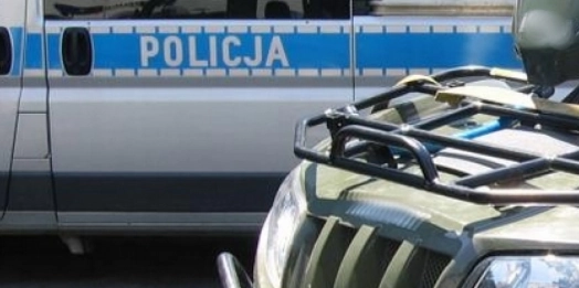 Pijany 61-latek jechał quadem. Wpadł w Ełku.