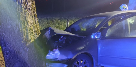 Policjanci prewencji z Działdowa pracowali na miejscu zdarzenia drogowego, do którego doszło na drodze wojewódzkiej nr 542 na trasie Burkat-Działdowo.