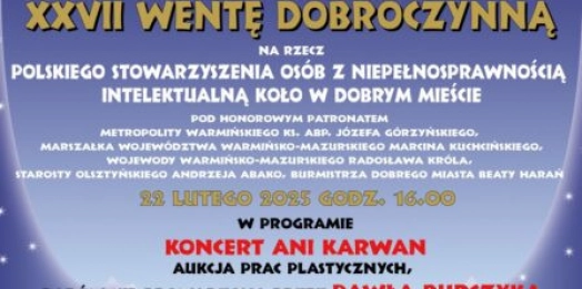 22 lutego odbędzie się w Olsztynie XXVII Wenta Dobroczynna. Organizatorem jest Akcja Katolicka Archidiecezji Warmińskiej.